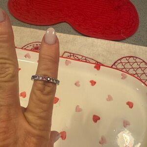 Elegant Silver and Multicolor Women's Ring